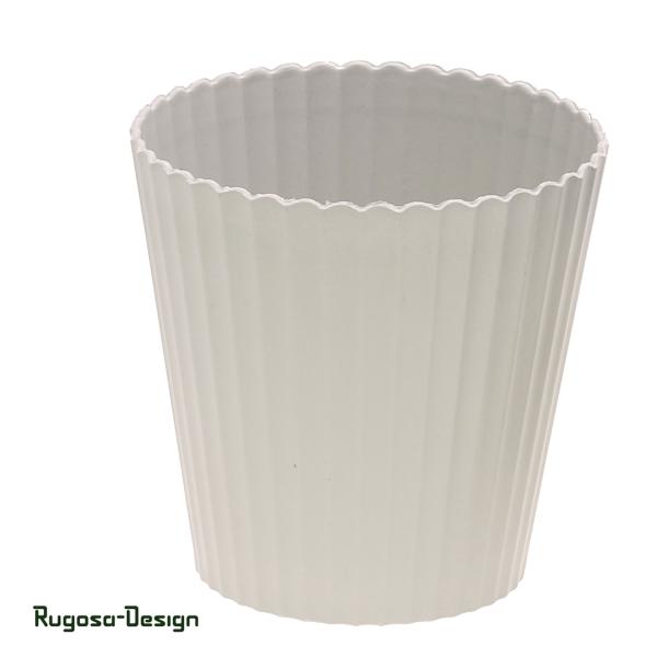 Melanin-Pflanztopf geriffelt, creme, d 15cm